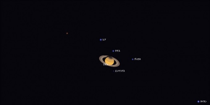 土星と衛星１９時