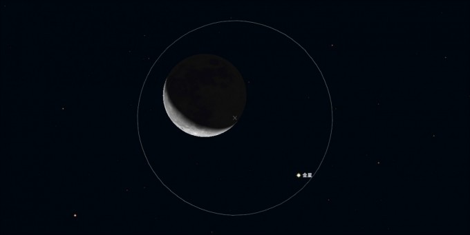 １月２日月金星拡大