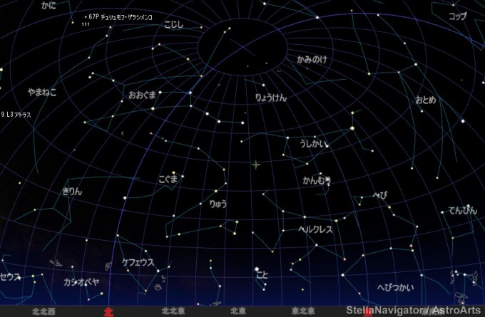 しぶんぎ座流星群図