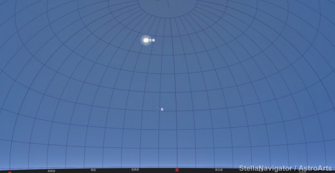 金星食広範囲位置図
