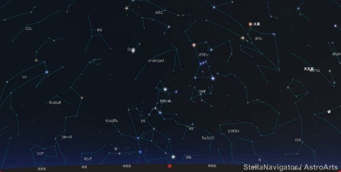 星図線1月1日午前0時南