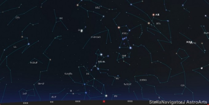 星図線1月1日午前0時南